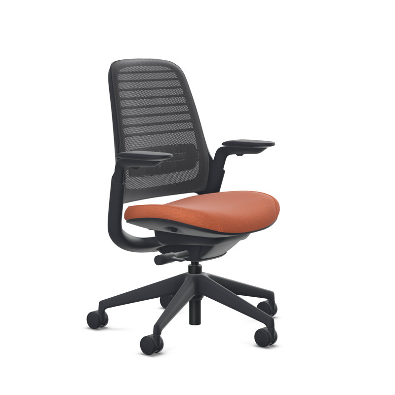 Steelcase Series 1 Task Chair, Onyx/Licorice, Black, Carpet