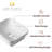 Los Flexi Semi Recessed Vessel Sink, Rectangular Ceramic Drop In Bathroom Sink with Pop-up Drain-114864878-114864876