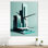 Abstract Minimal Turquoise Architecture - Abstract Landscape Wall Clock Oversized
