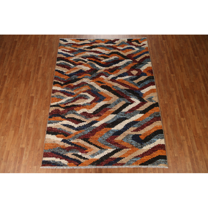 One-of-a-Kind 6'11'' X 9'4'' New Age Wool Area Rug in
