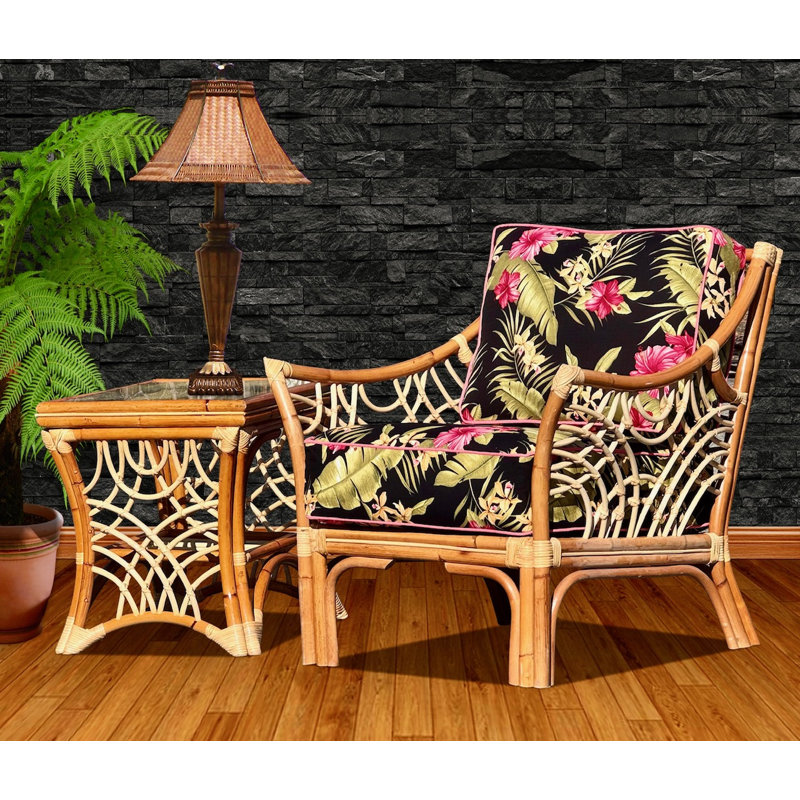 Fauteuil Bali, Mélange de polyester rose Lessandra
