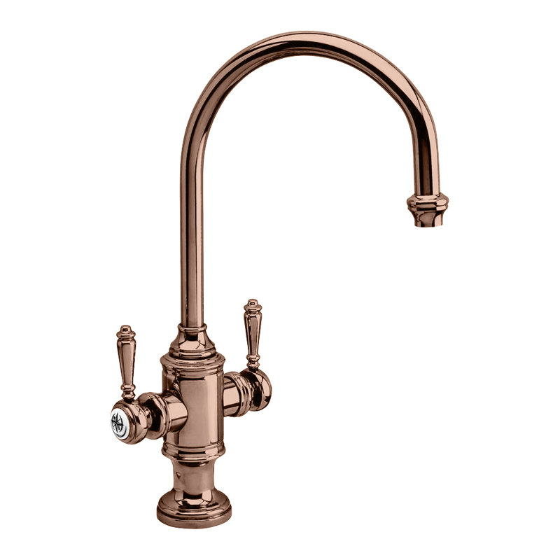 Hampton Two Handle Kitchen Faucet, Distressed American Bronze