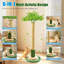 Arbre à chat avec griffoir en corde de sisal de 114 cm, brosse de toilettage intégrée, balle interactive, vert