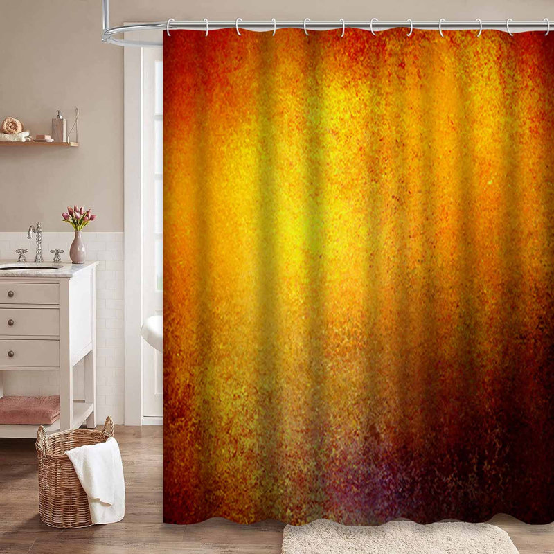 Rideau de douche rouge imperméable, rideaux de douche pour la salle de bain avec 12 crochets, 72" L x 78" W