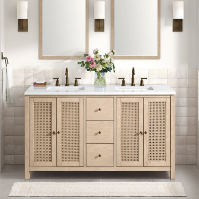 Alaterre Furniture Lucca Vanity Without Sink, 60-inch