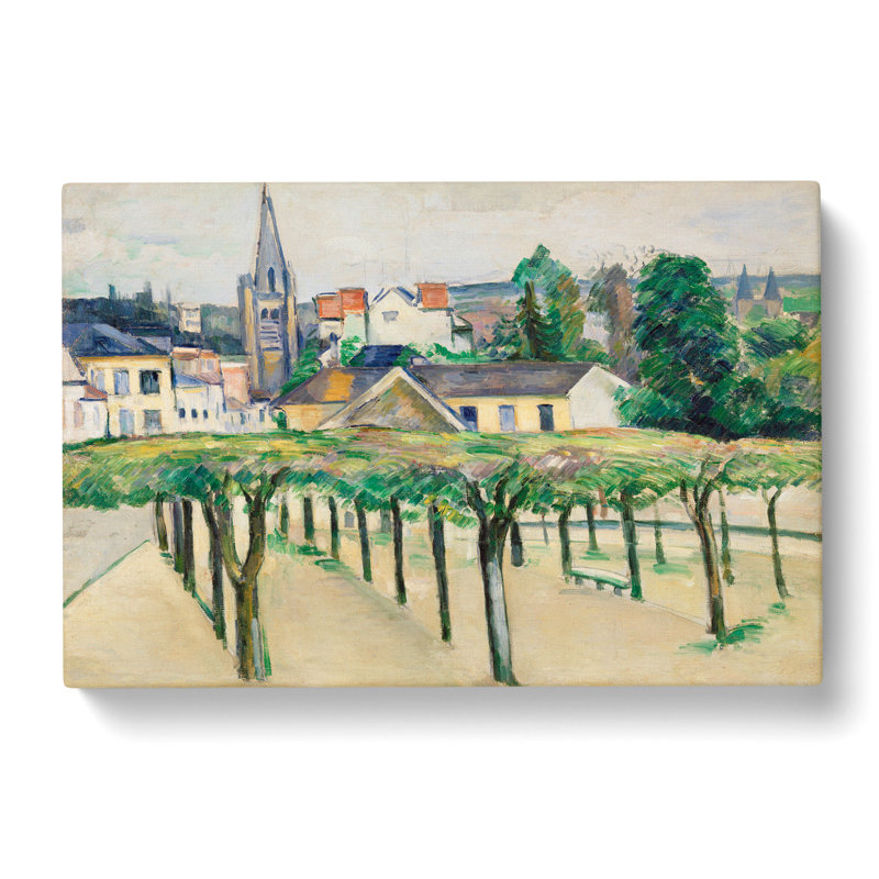 Village Square by Paul Cezanne - Wrapped Canvas Painting, 40cm H x 60cm W x 3cm D