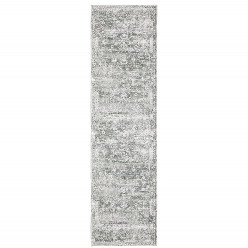 Tapis de couloir oriental antidérapant imprimé 2 pi x 8 pi