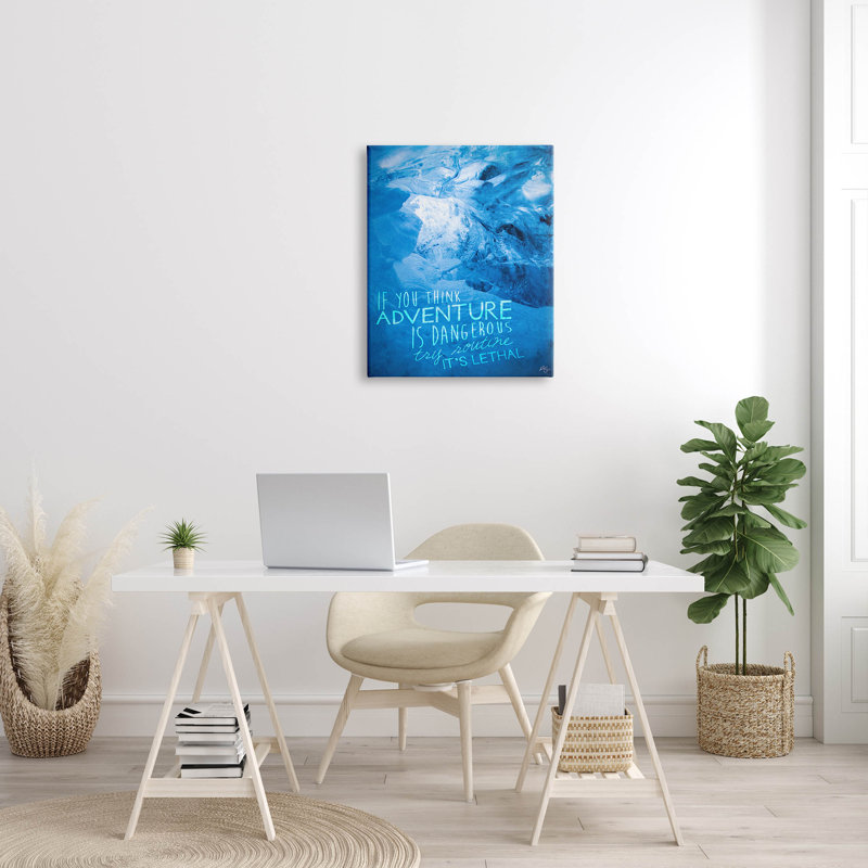 " Routine Is Lethal Phrase " by K. Kaufman Painting Print, 30" H x 24" W x 1.5"D