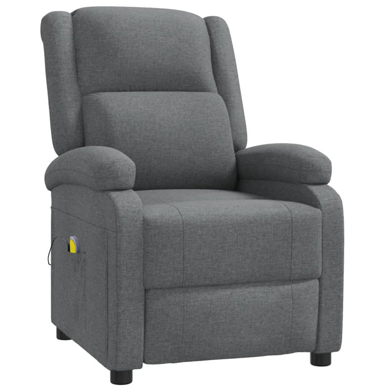 Upholstered Massage Chair, Dark Gray
