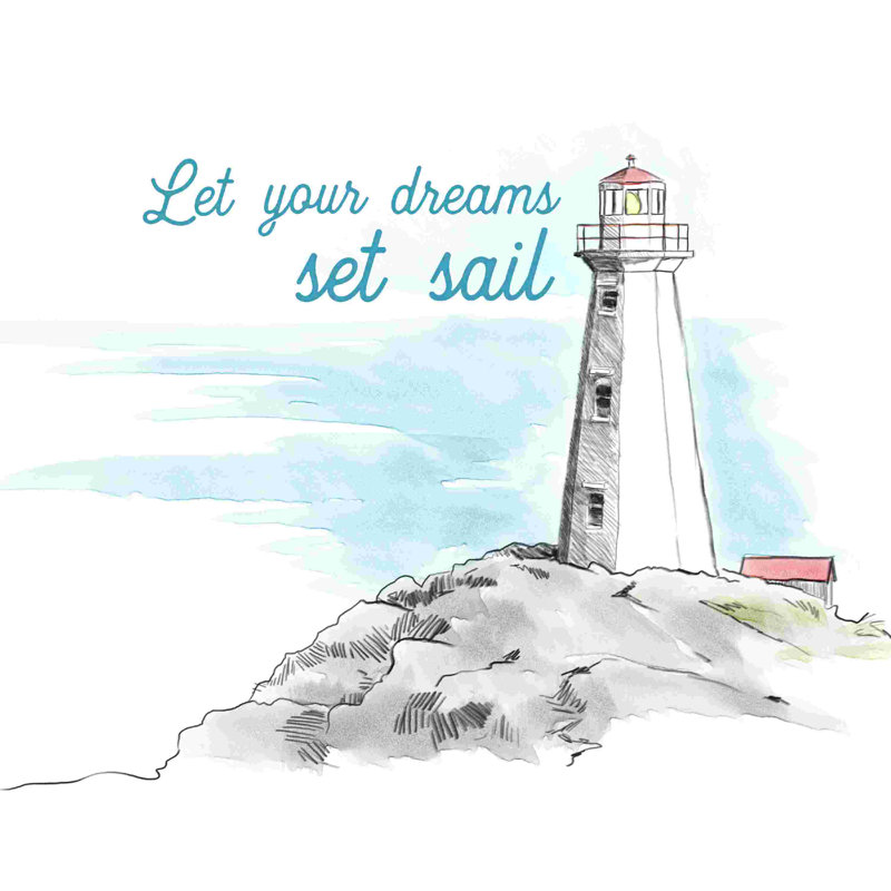 Phare des rêves de voile, H 12 po x l 12 po