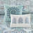 8 Piece Reversible Cotton Comforter Queen Blue - Floral Printed, Solid Euro Shams, Bedding Pattern, Bed Skirt, No Harmful Substances-119104767-119104768