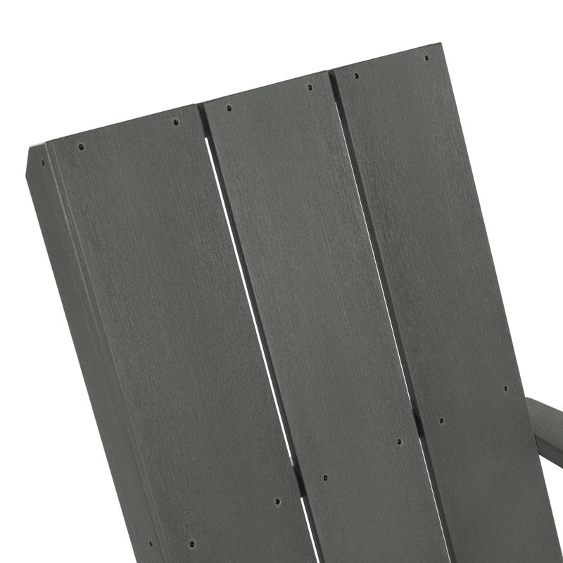 Chaise Adirondack en plastique avec table Kariselle, Teck côtier