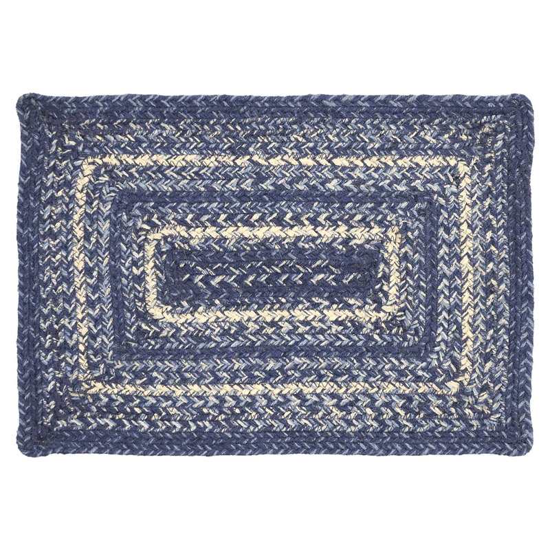 Napperon Birt Whistle 18 ", Indigo / bleu poudre / crème