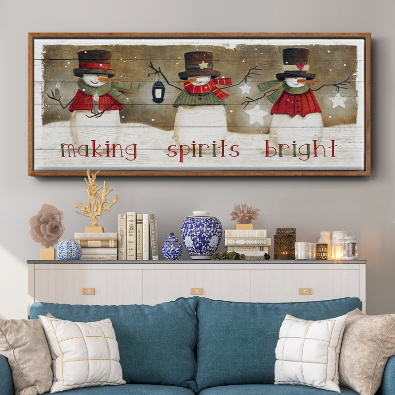 «Made Spirits Bright», toile encadrée