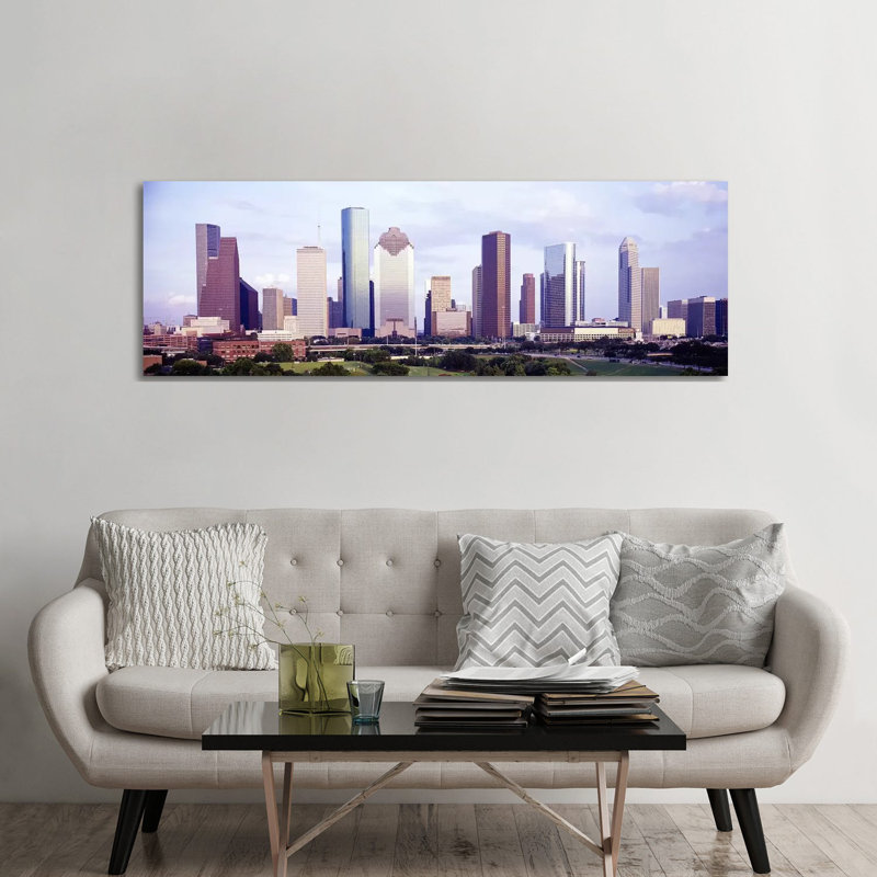 Houston TX #2 1 Piece Wrapped Canvas Panoramic Wall Art, 182.88 cm H x 60.96 cm W x 3.175