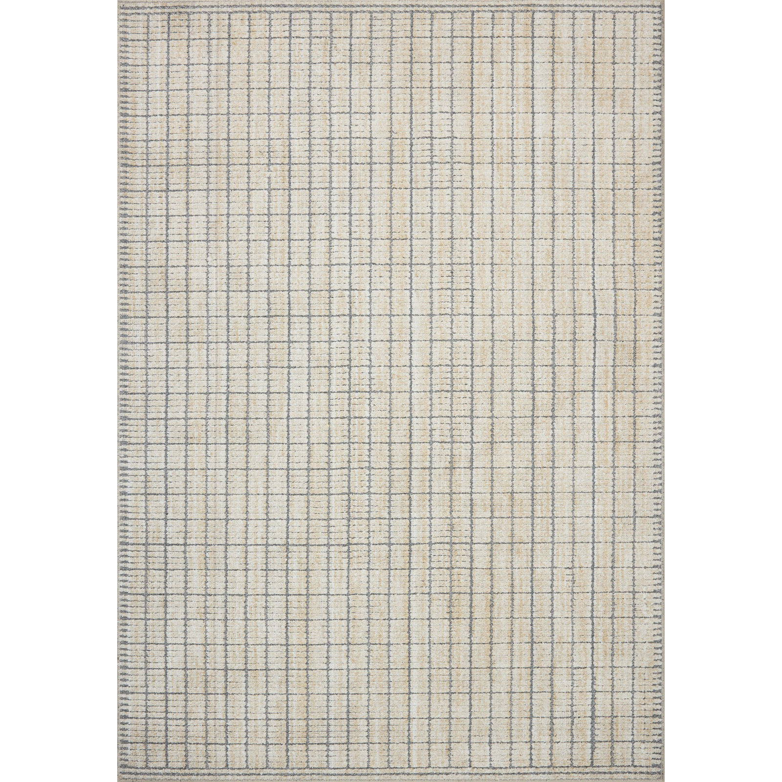 Amber Lewis x Loloi Bexley Slate / Natural Area Rug, Rectangle 5' x 7'6"