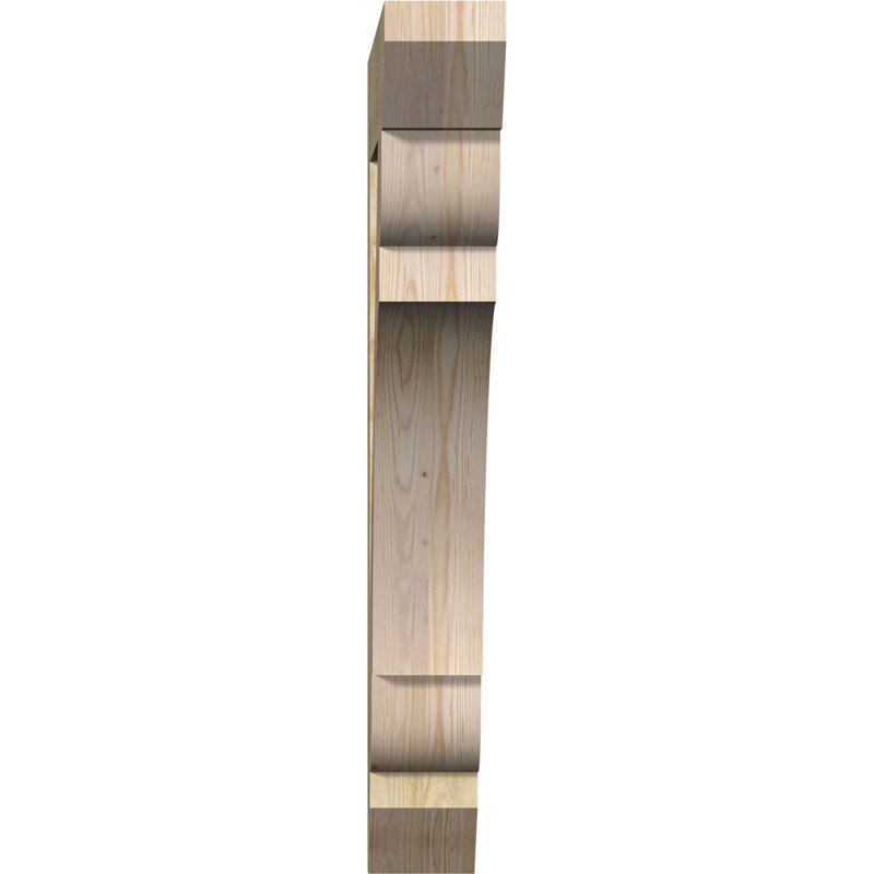 H 6 po x l 40 po x Support en bois / corbeau, Sapin de Douglas, 46" H x 6" W x 38" D