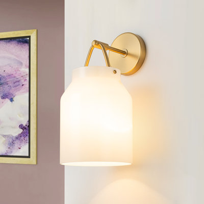 1-light Dimmable Armed Wall Sconce