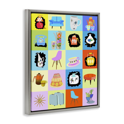 Cadre flottant rétro avec vignettes rétro, design par Lynnda Rakos