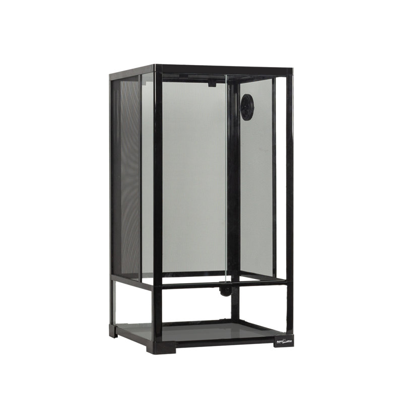 16'' x 16'' x 30'' Black Glass Reptile Terrarium