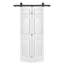 Porte de grange pliante en panneau de fibres à densité moyenne 6 panneaux avec quincaillerie coulissante, 36 po X 80 po | Idée de cadeau-126180735-126180733-126180738