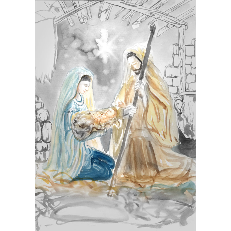 Nativity 9 - Wrapped Canvas Art Prints, 46cm H x 30cm W