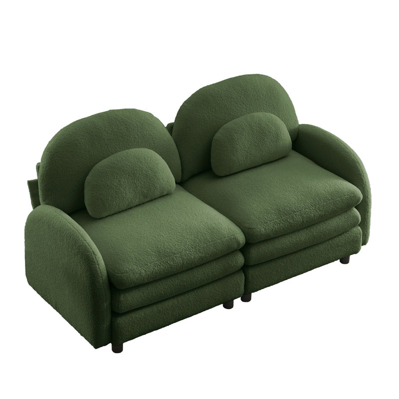 Canapé-lit Teddy, H 35,41 po x l 68,51 po x P 33,81 po, Vert