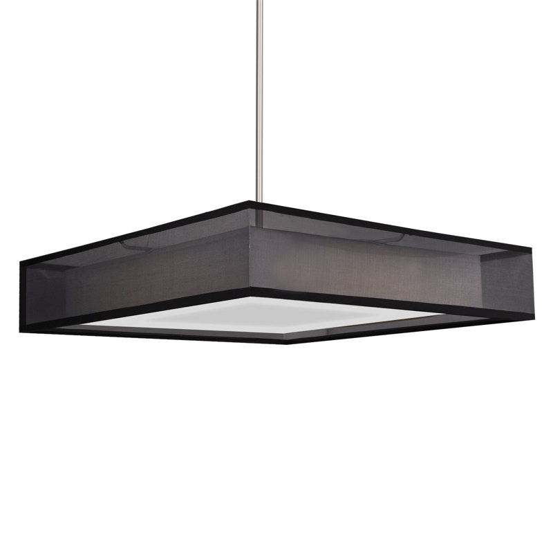 Covina 1 - Light LED Unique/Statement Pendant, Black, 56.88" H x 19.625" W x 19.625" D