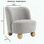 Fauteuil d'appoint Boucle, pieds sphériques et dossier arrondi-658184472-658184470