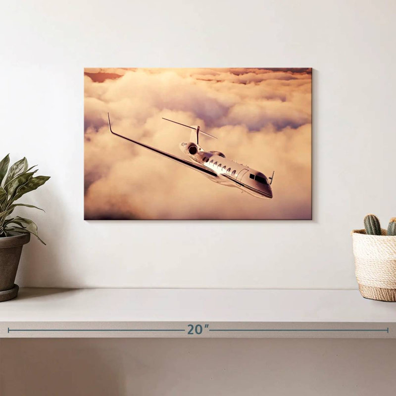 Mehar Luxury Private Jet, 8" H x 12" W