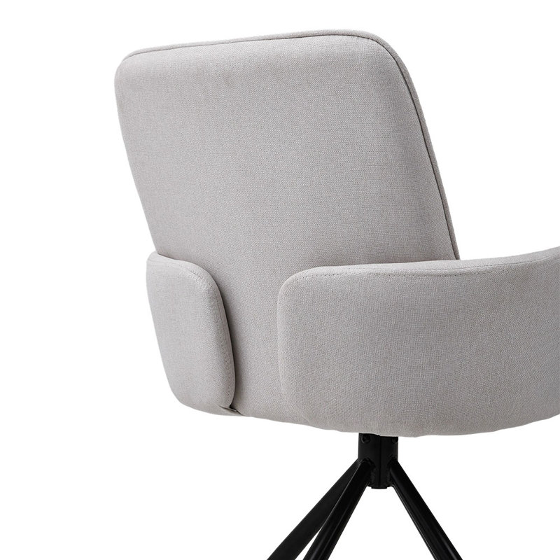 Upholstered Swivel Armchair, Beige