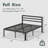 Likins 44" high metal Iron platform bed frame with headboard,heavy duty, high load capacity,easy to assemble,no wobble,Double Beds for Couples, Families , Perfect for Master Bedrooms & Shared Living Space,Full-1288244082