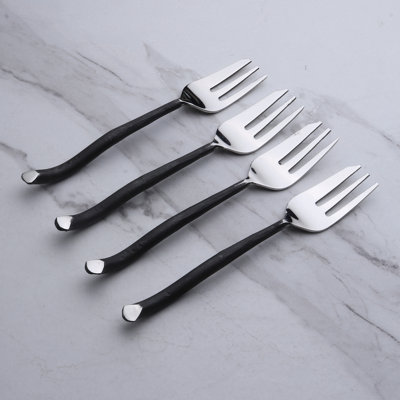 Shirleyan Inox Artisans Twig Pastry Forks 4 Pc. Set