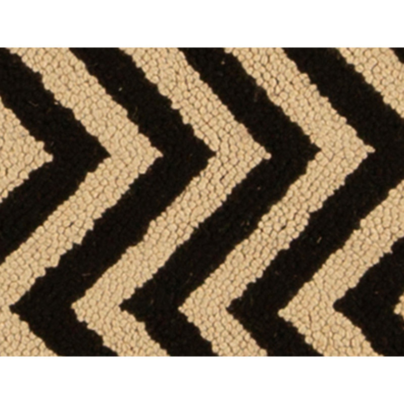 Tapis ivoire et noir noué à la main de haute qualité