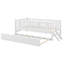 Lit plateforme en bois avec garde-corps et gigogne, noyer-51485416
