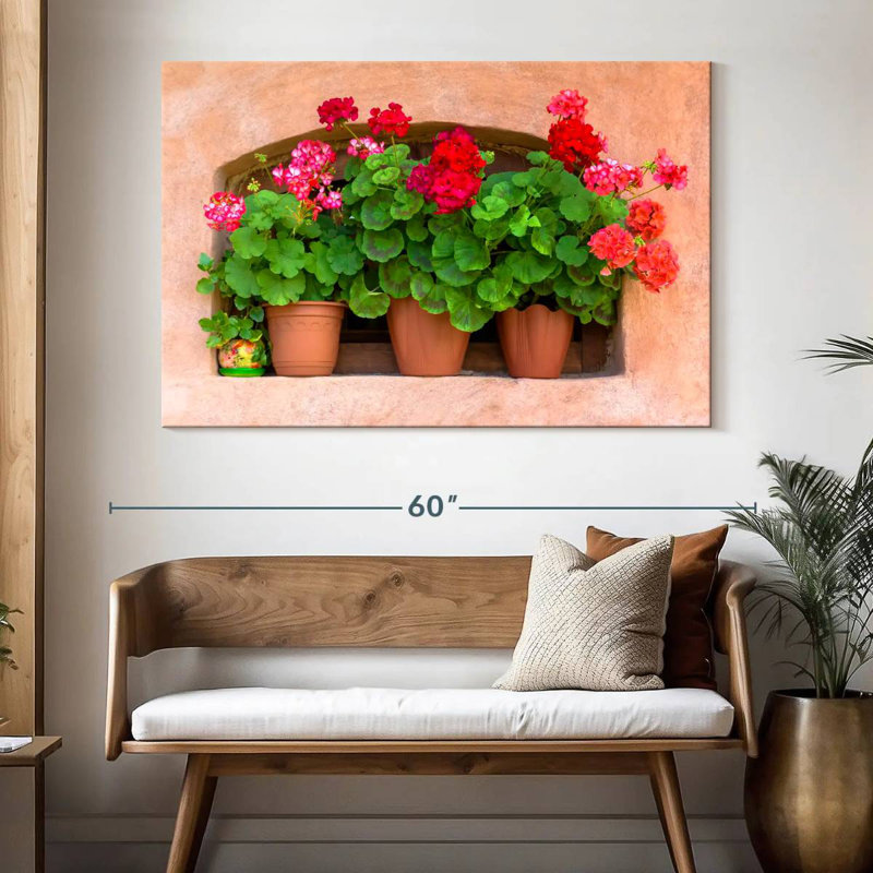 Geraniums en pot Harnek, H 34 po x l 51 po