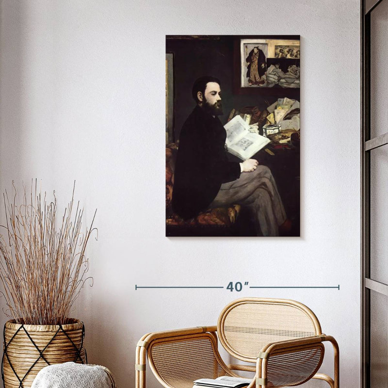 Portrait d'Emile Zola, H 39 po x l 26 po