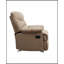 Le fauteuil inclinable en microfibre brun clair Arcadia avec inclinaison douce et confort moelleux est parfait pour les salons modernes.-1096052368