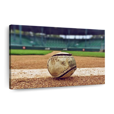 " Baseball In Stadium Canvas Print "