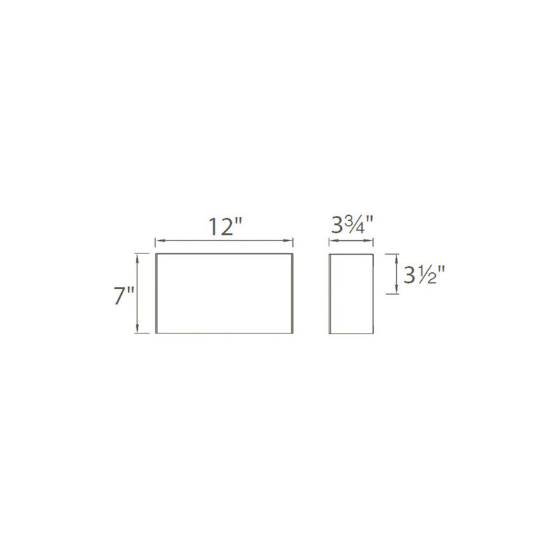 Slaboden LED Flush Mounted Sconce, Textured White, 3000K
