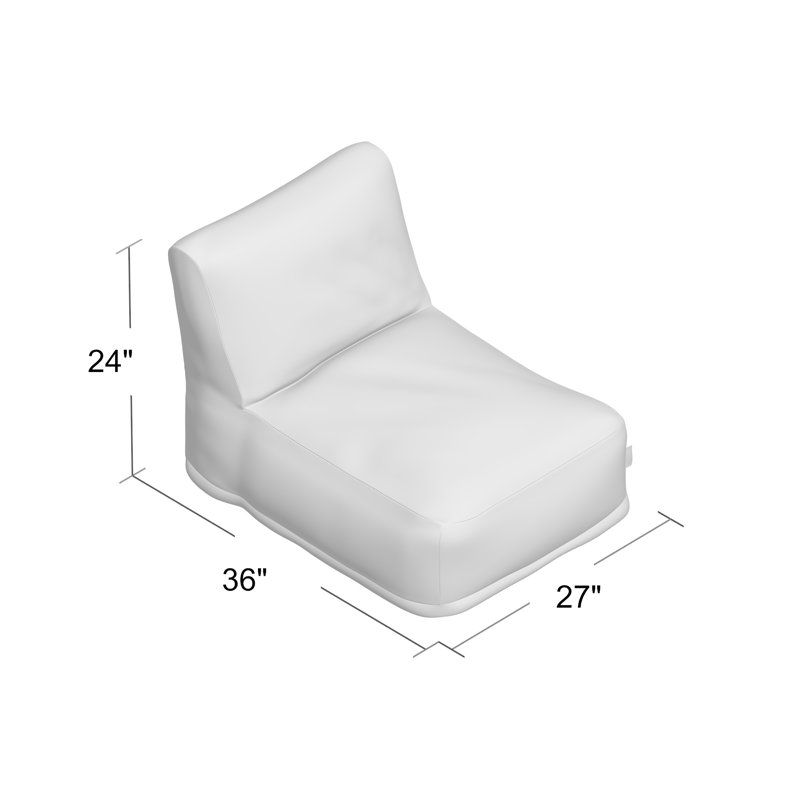 Fauteuil à billes et chaise longue Roysum, Bleu sarcelle