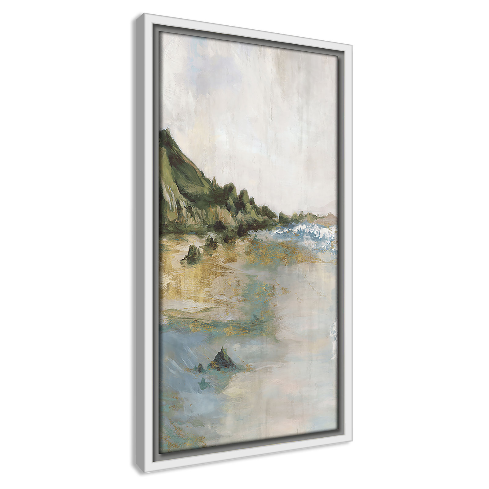 Cordoba "Tide's Edge" Print, 17.5" H x 9.5" W, White