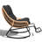 Patio Wicker Rocking Chair With Cushion and Footrest-1049448809