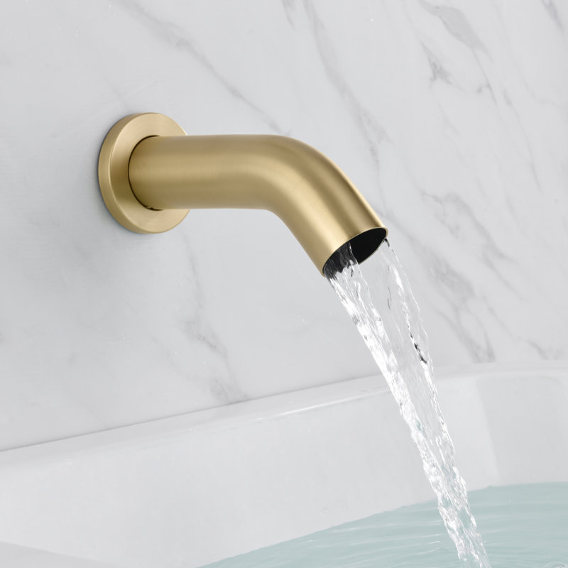 SUMERAIN Complete Shower System with Rough-in Valve, Tub and Shower Faucet with Handheld Shower, Brushed Gold