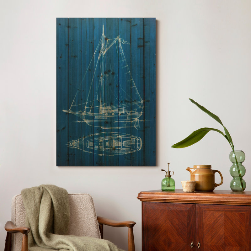 « voilier 2 », impression sur bois