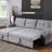 Upholstered Pull out Sectional Sofa with Chaise