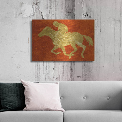 «Gold Jockey On Red» par Irena Orlov