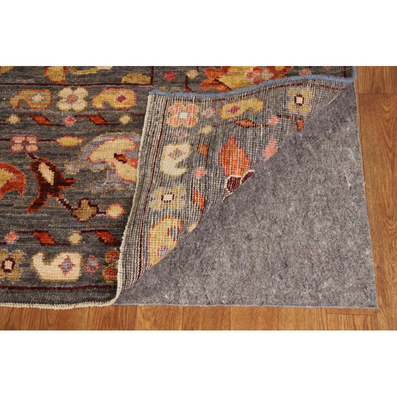Vegetable Dye Gray Oushak Turkish Area Rug