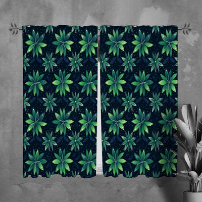 Paire de rideaux obscurcissant en polyester Nakaya
