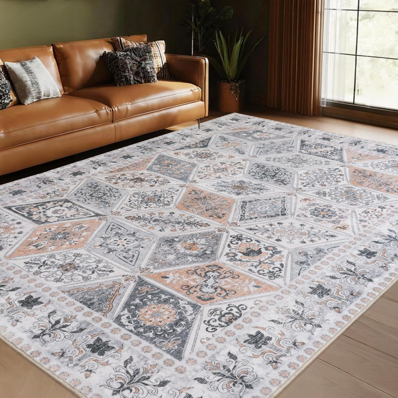 Rectangle 80 cm x 150 cm Vintage Look Area Rug